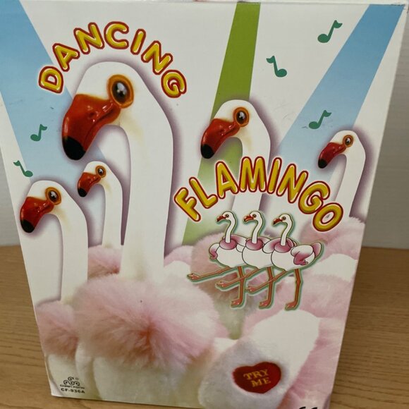 Vtg Chain Fong Dancing Flamingo Plush Toy Musical Movement Very Rare SEE VIDEO - Picture 8 of 13